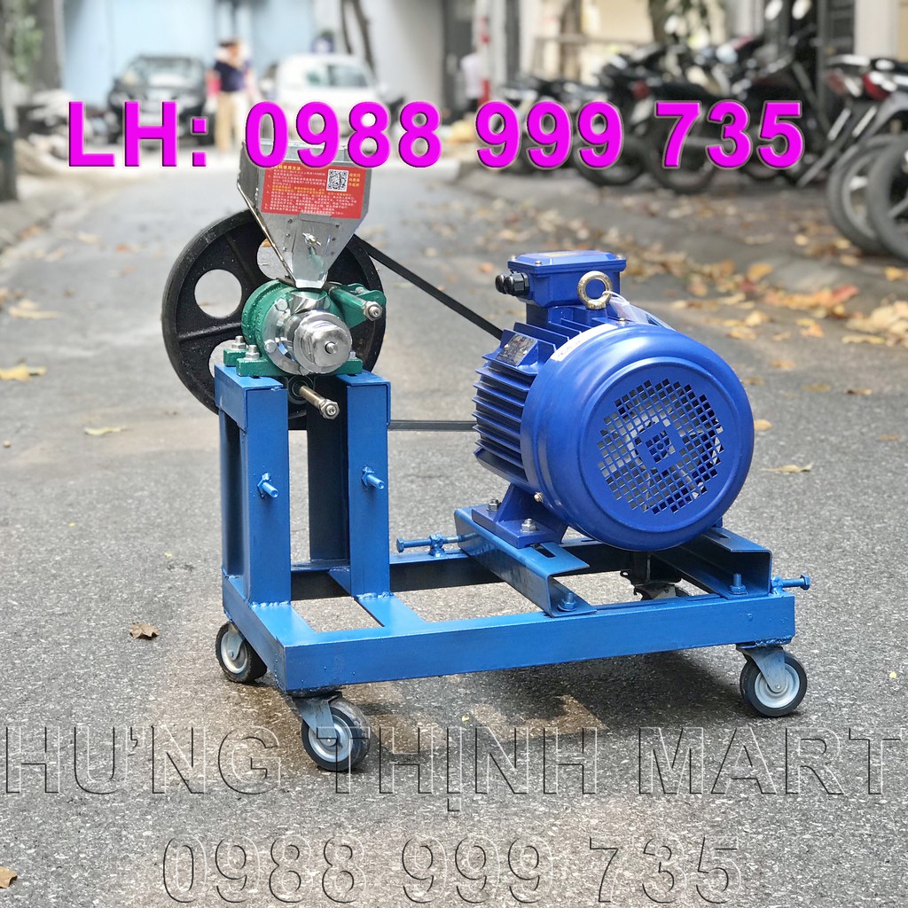 Máy nổ bỏng gạo, đầu nổ bỏng ngô, nổ 7 kiểu bỏng ống gậy, kén tằm, ... tặng 1 ruột nổ ngô động cơ 3 Pha 5,5kW