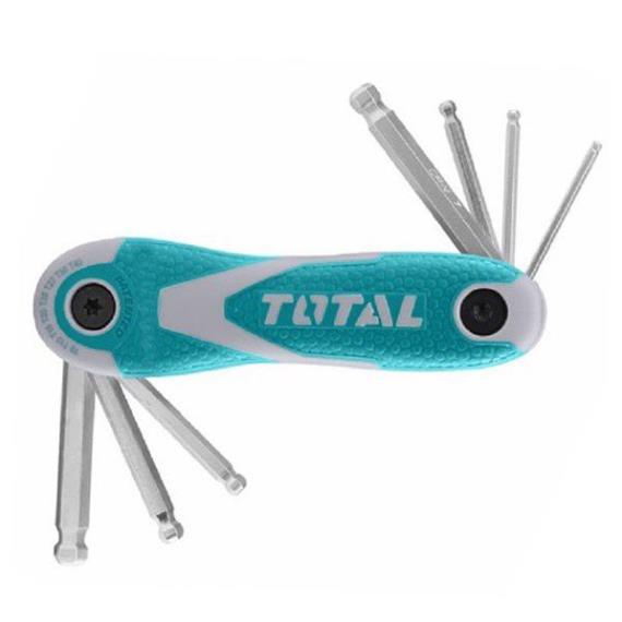 Bộ khoá lục giác dạng xếp đầu bi 8 chi tiết Total THT1061836