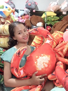 Gối ôm con Cua +Tôm bông  80cm