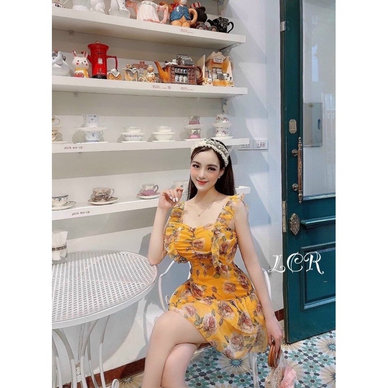 Váy,đầm voan tơ cổ vuông,cánh tiên cực xinh xắn | BigBuy360 - bigbuy360.vn