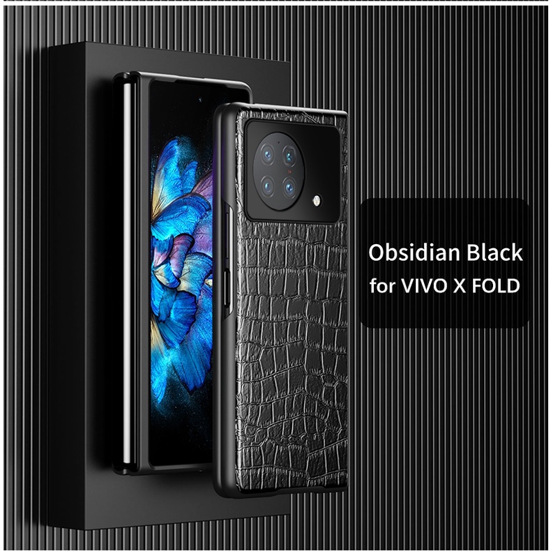 Ốp lưng điện thoại da cá sấu sang trọng cho Vivo X Fold