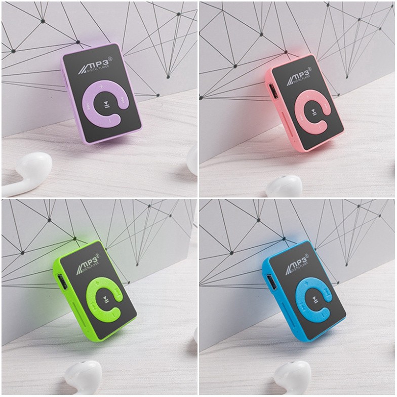 Máy Nghe Nhạc Mp3 Mini Hỗ Trợ Thẻ Nhớ 8gb Tf Kèm Cáp Usb