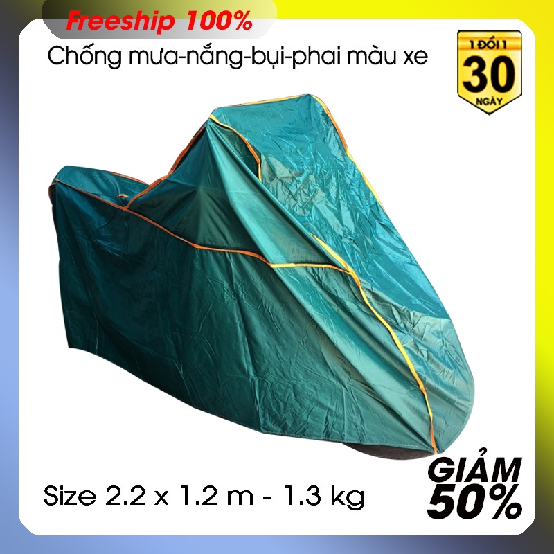 Bạt phủ xe máy 4HSHOP che nắng mưa loại dày - vải dù PVC - từ 1kg-1.3 kg - chống nước - chống nắng - sản phẩm có túi đẹp