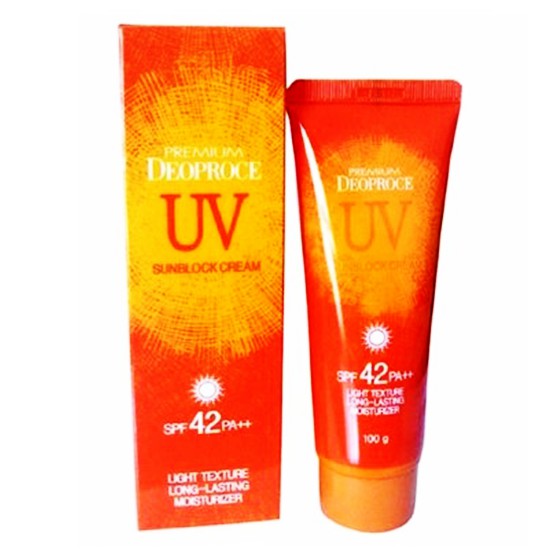 KEM CHỐNG NẮNG UV SUN BLOCK CREAM SPF 42PA++DEOPROCE 100gr