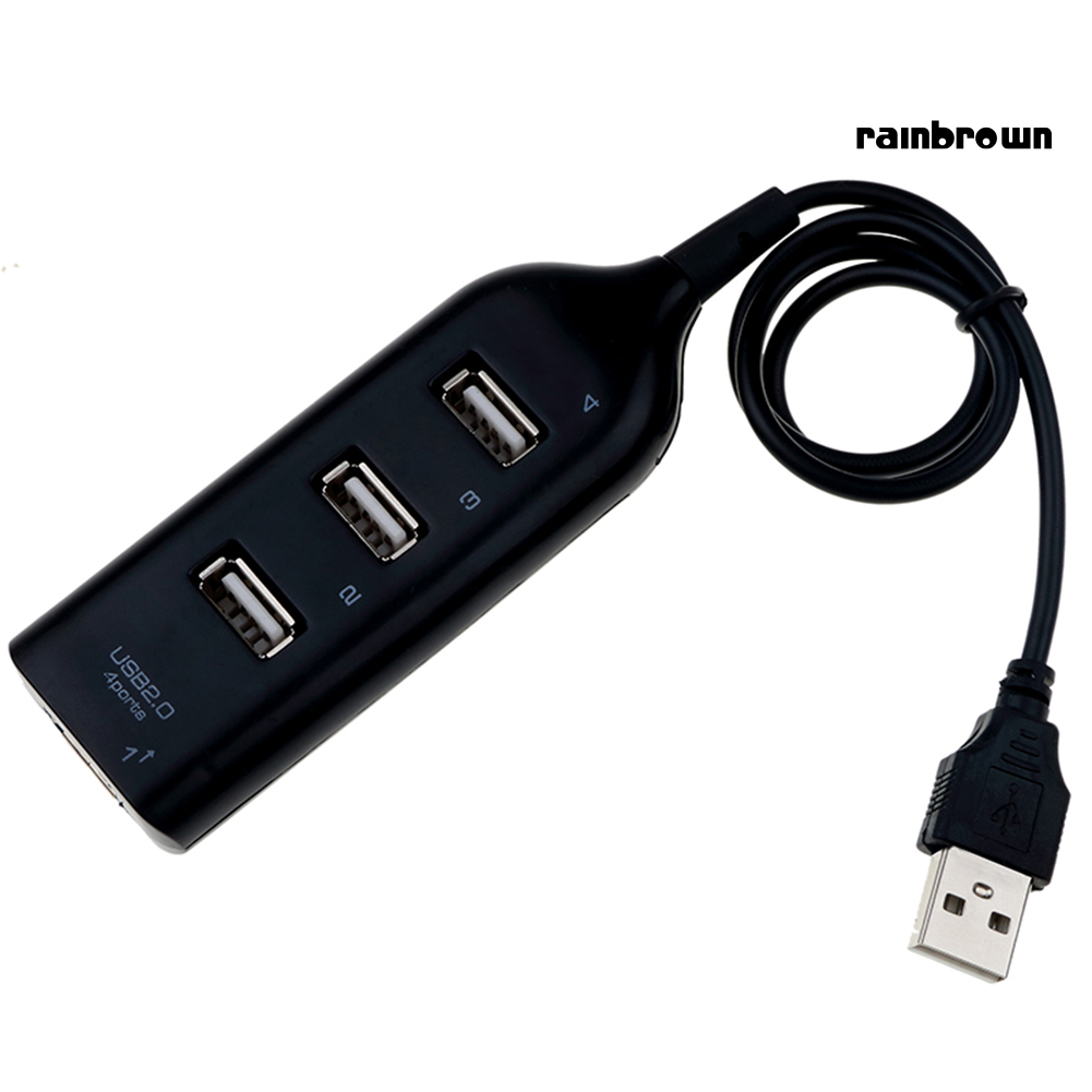 4 Ports High Speed USB 2.0 Expansion Hub Splitter Adapter for PC Laptop Computer /RXDN/