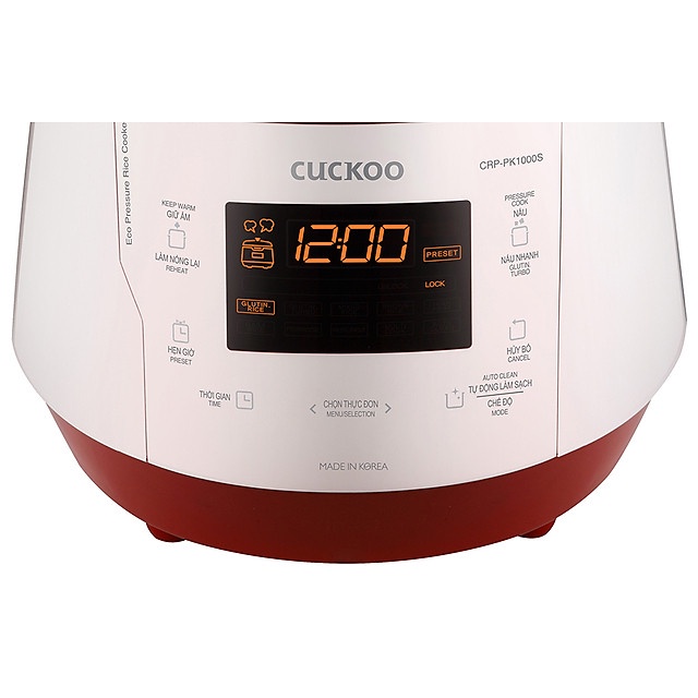 Nồi cơm áp suất điện tử Cuckoo CRP-PK1000S - 1.8 Lít - Hàng Chính Hãng