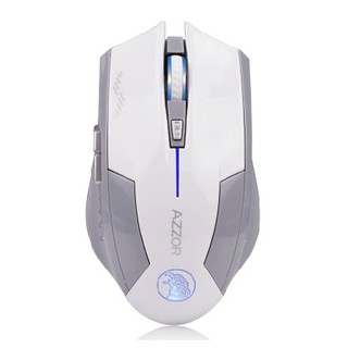 Chuột không dây dùng pin sạc Azzor Eagle - phiên bản silenz click cực êm (Trắng)