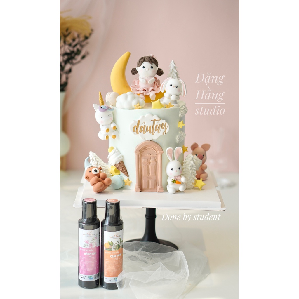 Màu Thực Phẩm Hồng Dâu UNICORN Không Đắng 210gr A23 - Màu nước thực phẩm