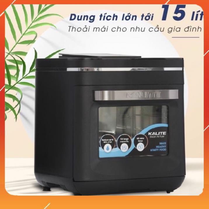 Nồi Chiên Không Dầu Hơi Nước  KALITE STEAM PRO 15L, X Chính Hãng, Giúp Món Ăn Giữ Được Tròn Vị, BH 24 tháng