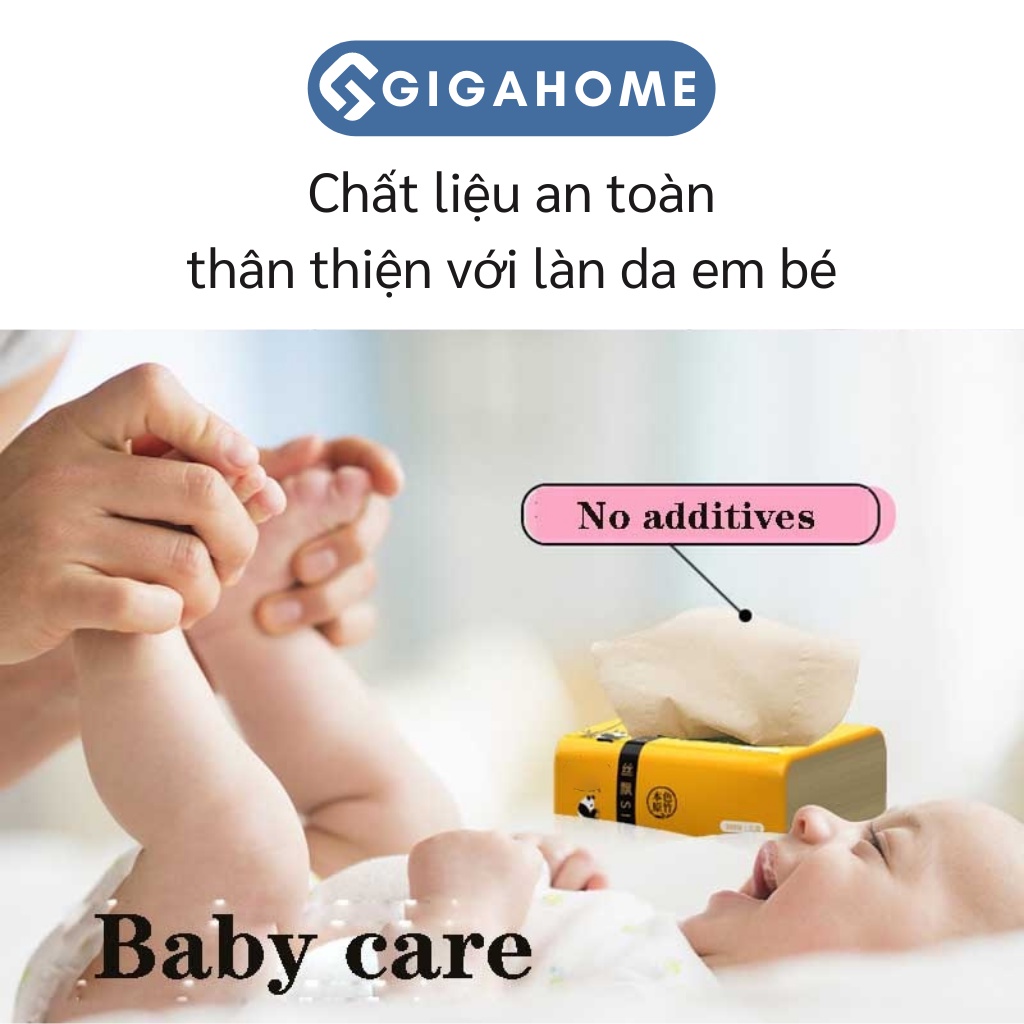 Gói Khăn Giấy Gấu Trúc TGIGAHOME Dày 3 Lớp Siêu Mịn, Siêu Dai 10394