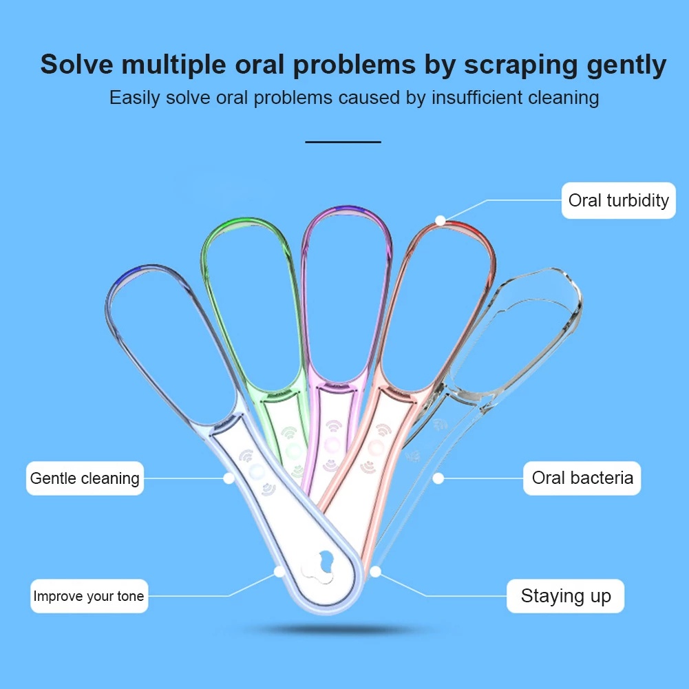 Dụng cụ cạo lưỡi vệ sinh răng miệng thông thoáng có thể tái sử dụng