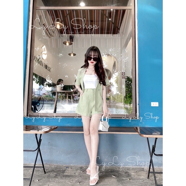 Set vest xanh 3 món kèm ảnh và video thật | BigBuy360 - bigbuy360.vn