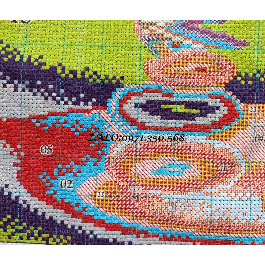 Tranh thêu chữ thập Hoa Mộc Lan I 150x55cm I MN0149