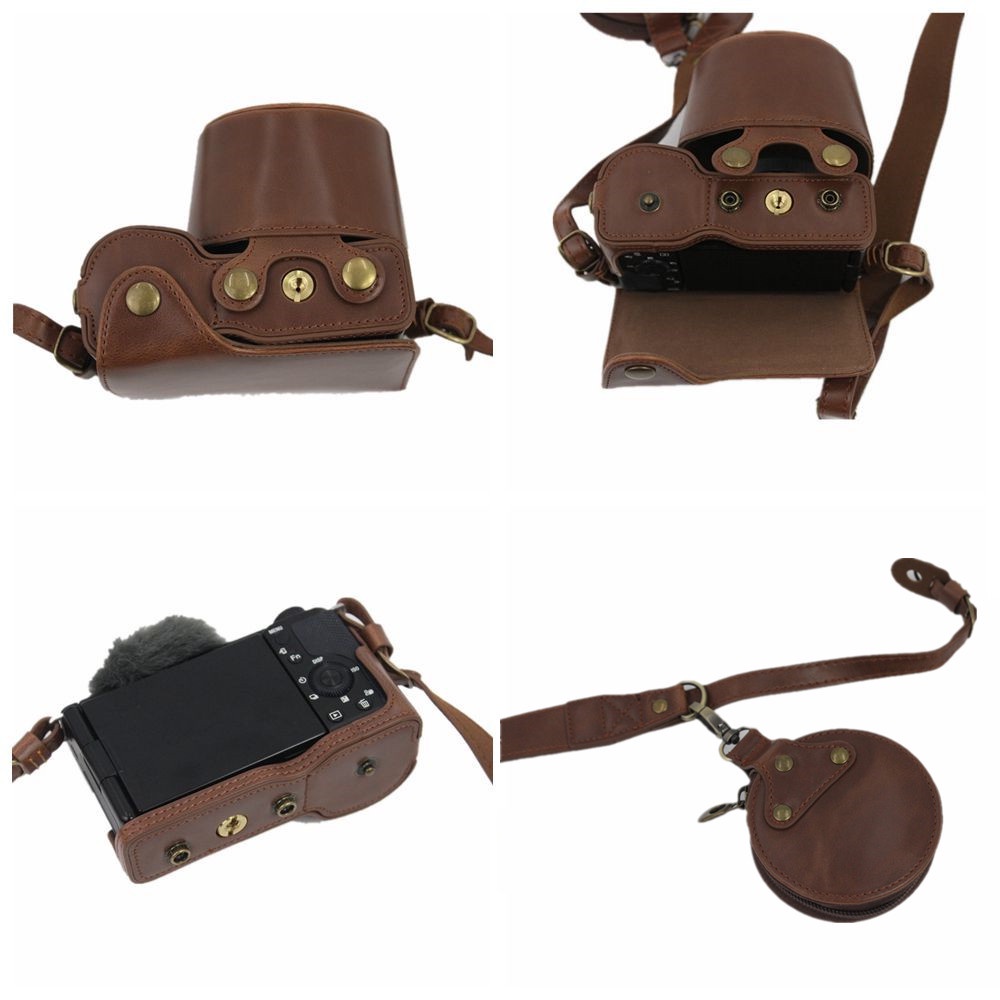 Bộ Đế Bọc Bằng Da Pu + Màng Lọc Ống Kính Máy Ảnh Sony ZV-E10 ZVE10 PZ 16-50mm f/3.5-5.6 Os Lens SELP1650