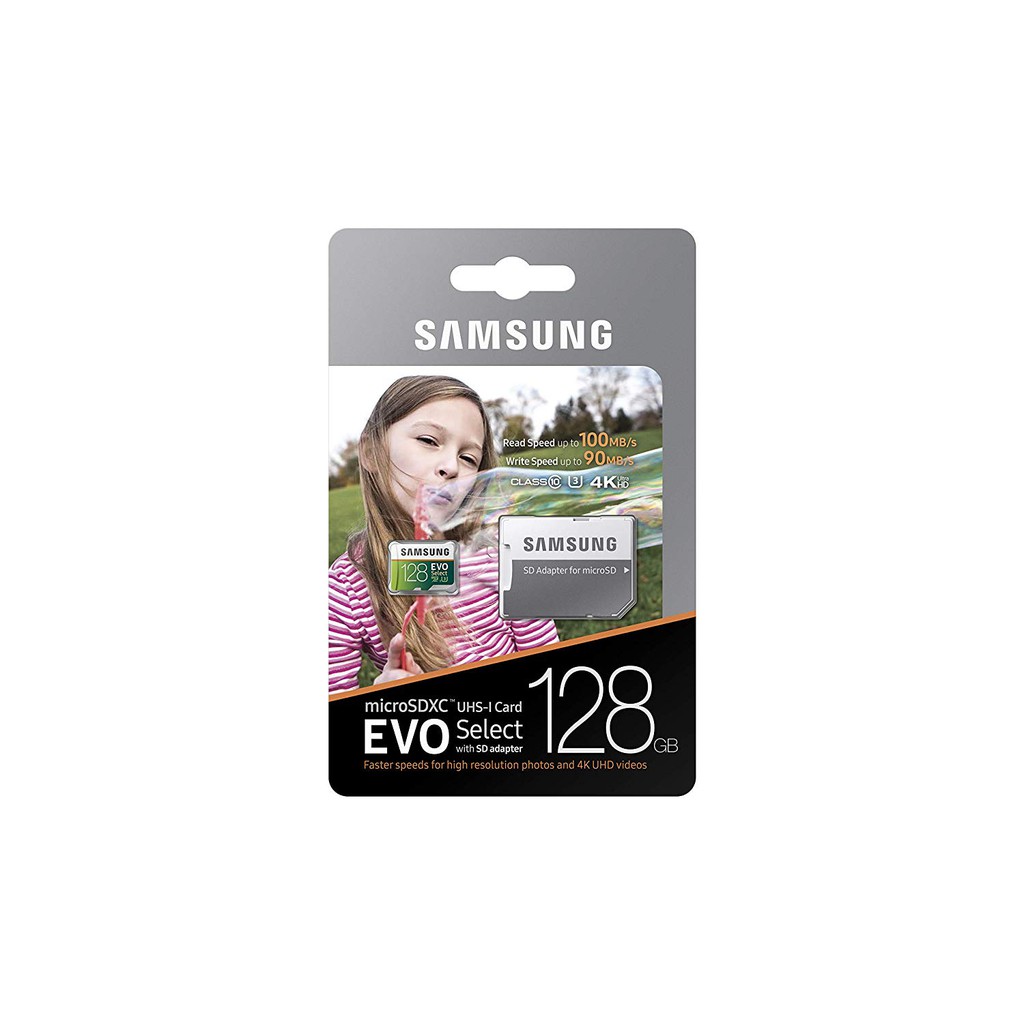 Thẻ nhớ microSD Samsung EVO Select Class 10 UHS-1 U3 64/128/256 GB | BigBuy360 - bigbuy360.vn