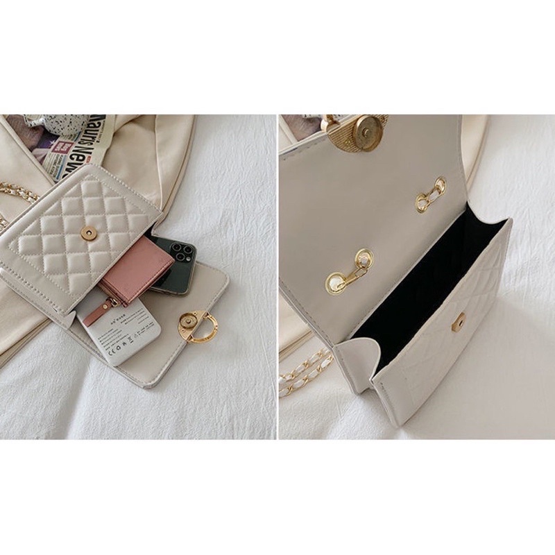 Túi xách nữ đeo chéo đeo vai khoá ngọc tròn phong cách hàn quốc Zuliashop8386