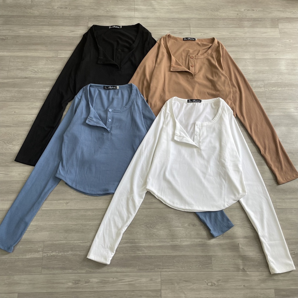 Áo Thun Tay Dài Bigsize Croptop Chất Gân Tăm Lên Phom Dễ Thương MÃ G11