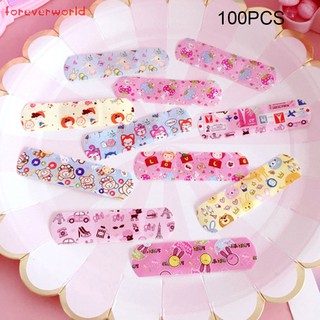 Set 100 băng cá nhân dán cầm máu họa tiết hoạt hình dễ thương