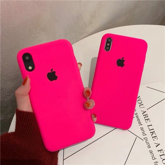 Ốp chống dơ Iphone 6/6plus/6s/6splus/6/7/7plus/8/8plus/x/xs/xsmax/11/11pro/11promax Hồng Dạ Quang