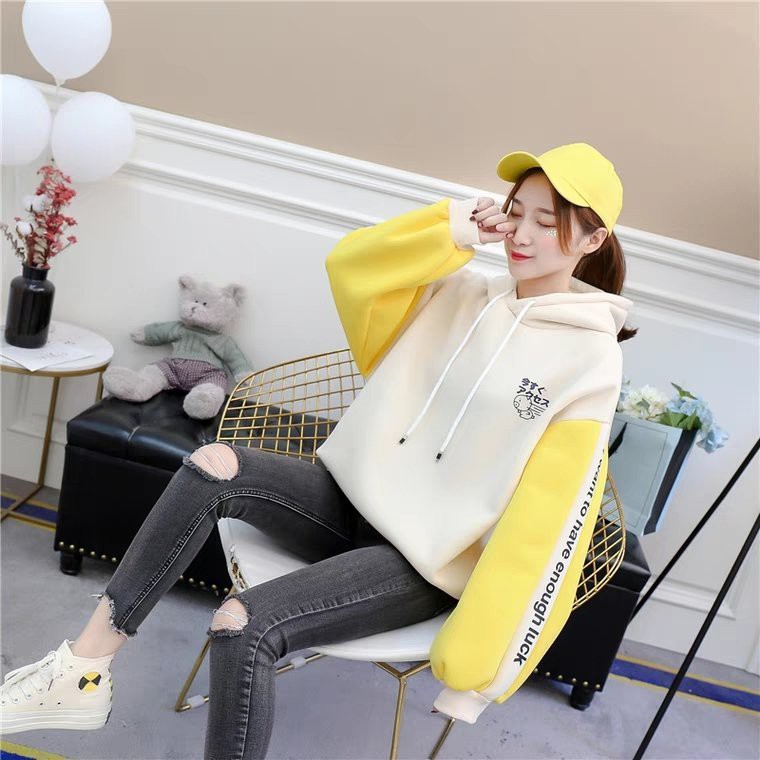 [FREESHIP_99K] Áo Hoodie nữ in chữ Lucky siêu đẹp - DS13