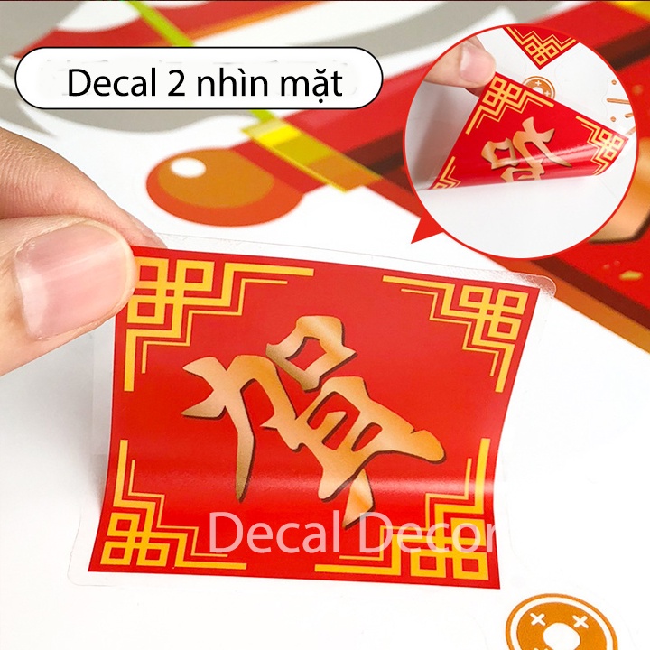 Decal Trang Trí Tết 2022 Dán Tĩnh Điện Nhiều Mẫu Đa Dạng Dán Kính | BigBuy360 - bigbuy360.vn