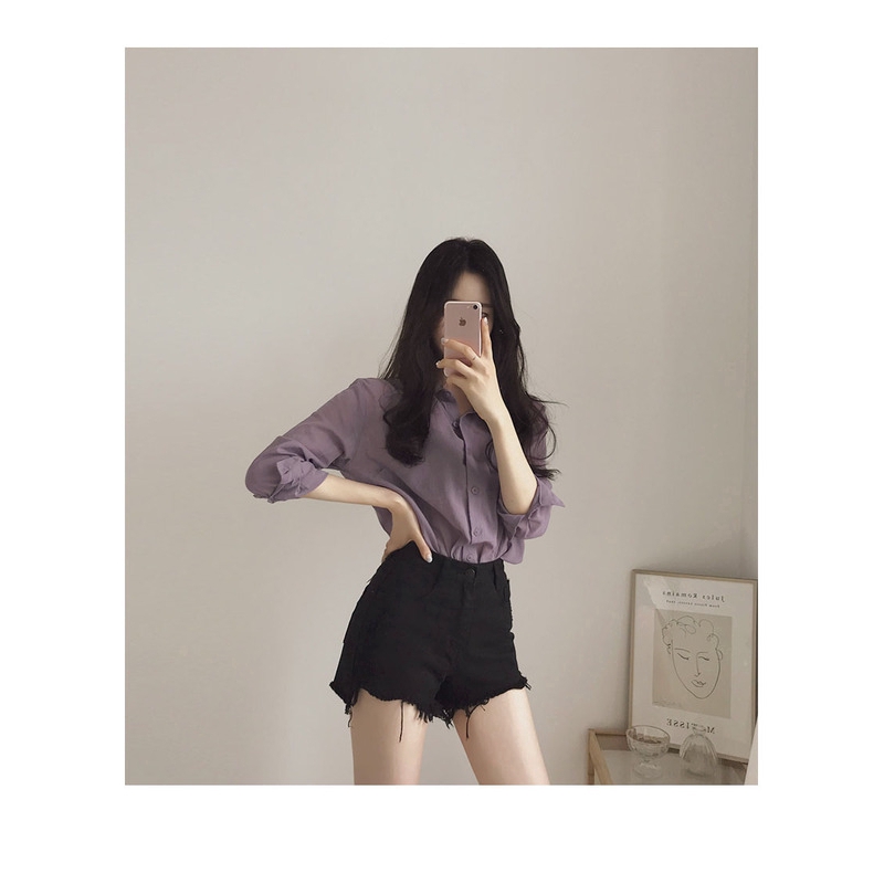 Áo Sơ Mi Voan Dài Tay Thời Trang Thanh Lịch Dành Cho Nữ