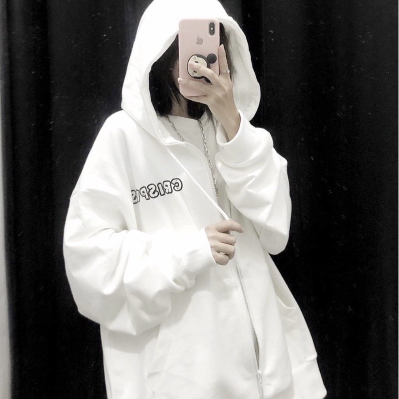 Áo khoác Hoodie CRISPUS unisex khoá kéo form rộng dưới 85kg, áo khoác nam nữ nỉ bông cotton phong cách Ulzzang GTM Store | BigBuy360 - bigbuy360.vn