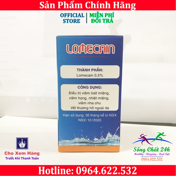 Nhiệt Miệng Bạch Mai Lomecain Lọ 500 Viên - Sống Chất 24h