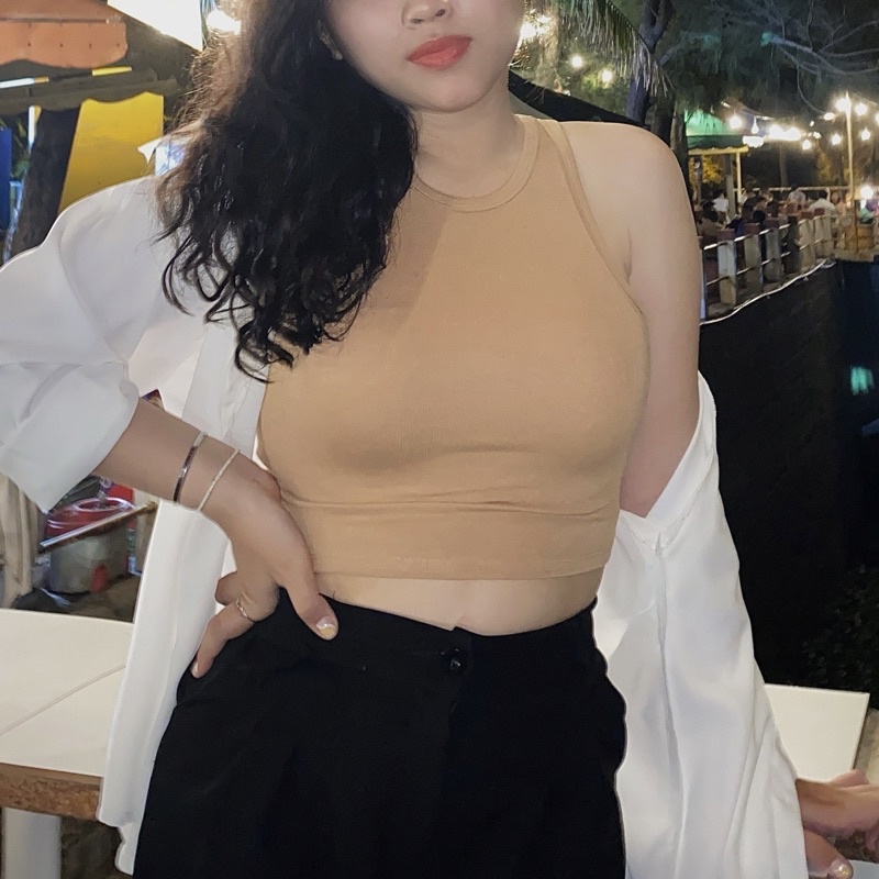 ÁO CROPTOP BA LỖ THUN GÂN