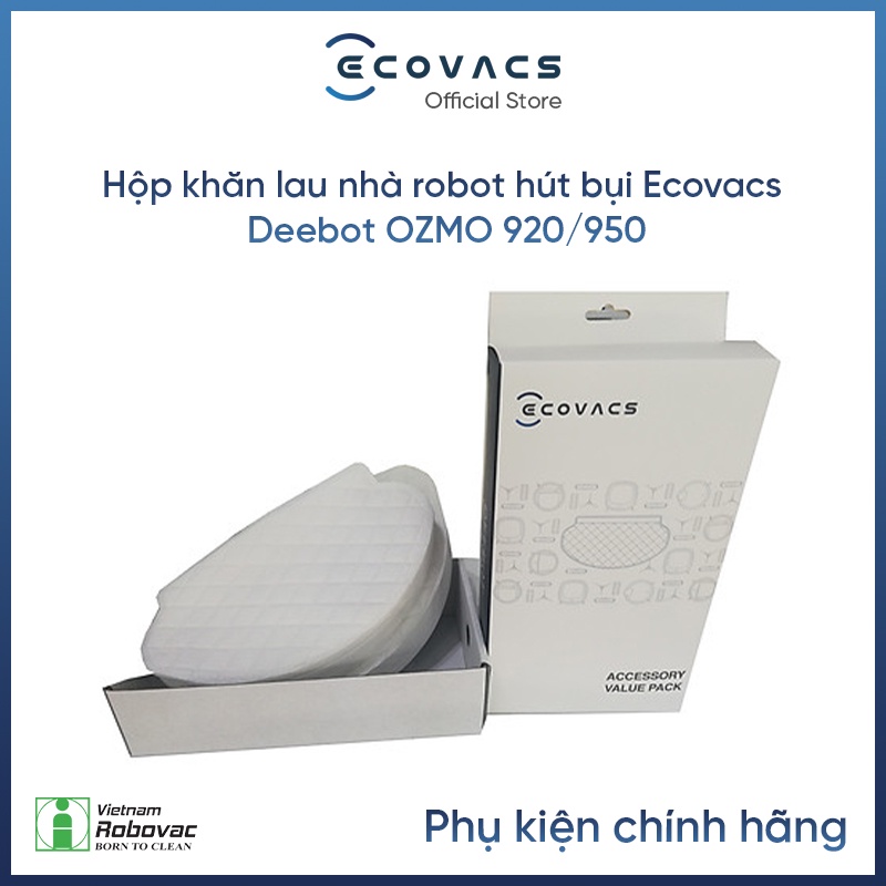 Hộp Khăn Lau Robot Hút Lụi Lau Nhà Ecovacs Deebot OZMO 920/950/T5 ( 25 Cái )