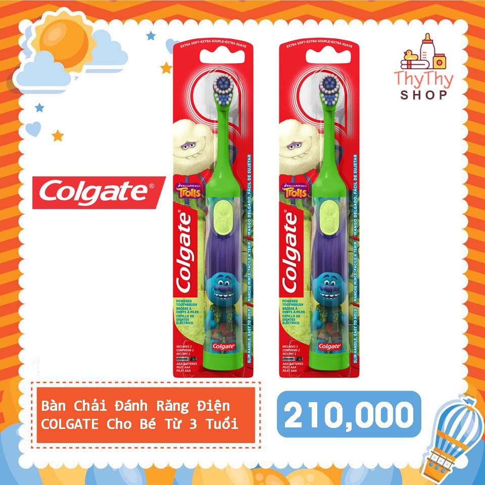 BÀN CHẢI ĐÁNH RĂNG CHẠY BẰNG PIN DÀNH CHO BÉ (Battery Toothbrush)