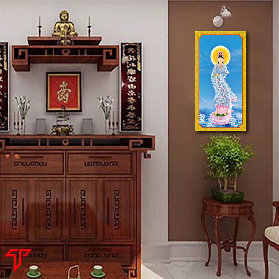 Tranh Phật vãng sanh, tranh phật giáo, tranh thờ - Thế Giới Tranh Đẹp (size 30x60)