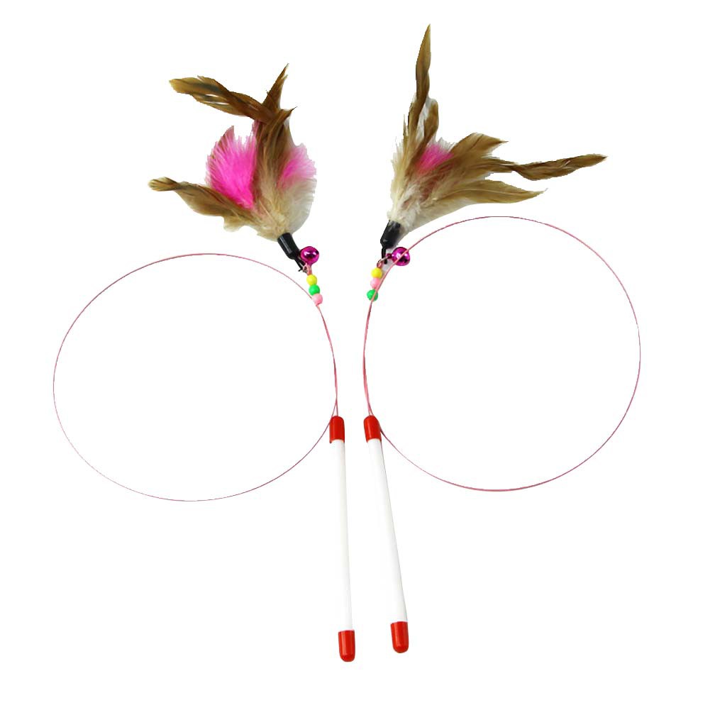 Gậy lông vũ đồ chơi cho mèo