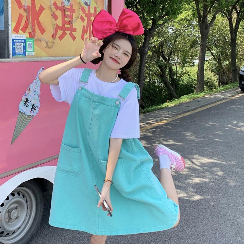 Đầm Denim Hai Dây Dáng Rộng Không Tay Màu Hồng Phong Cách Mới Mùa Hè Có Kích Thước Ngoại Cỡ Cho Nữ | BigBuy360 - bigbuy360.vn