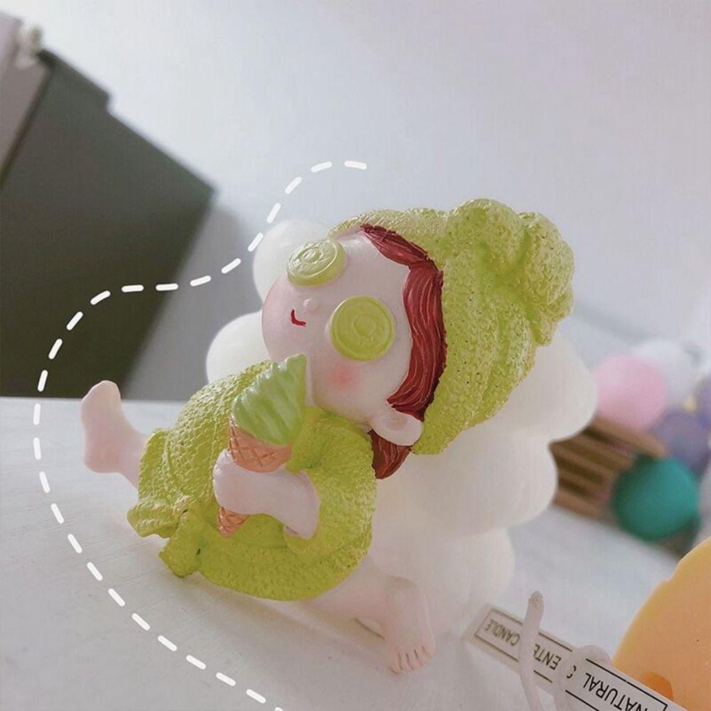 Tủ Lạnh PEWANY PEWANY. Sticker Dán Tường Họa Tiết 3D Hình Cô Gái Mặc Áo Choàng Ngủ Dễ Thương Bắt Mắt