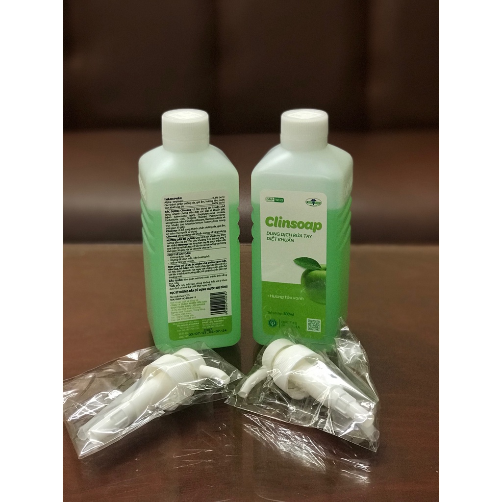Xà phòng rửa tay diệt khuẩn Clinsoap, chai 500ml | BigBuy360 - bigbuy360.vn