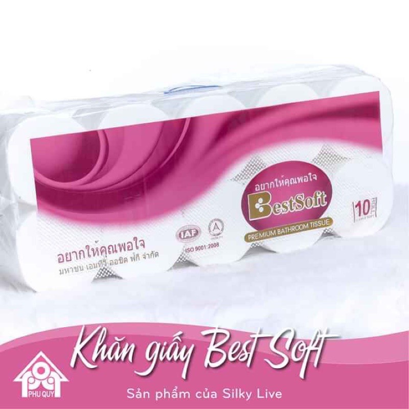 Giấy vệ sinh lốc 10 cuộn Best Soft