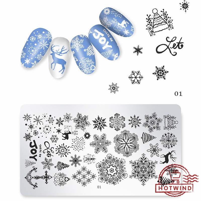 [Hàng mới về] Khuôn trang trí móng tay chủ đề giáng sinh