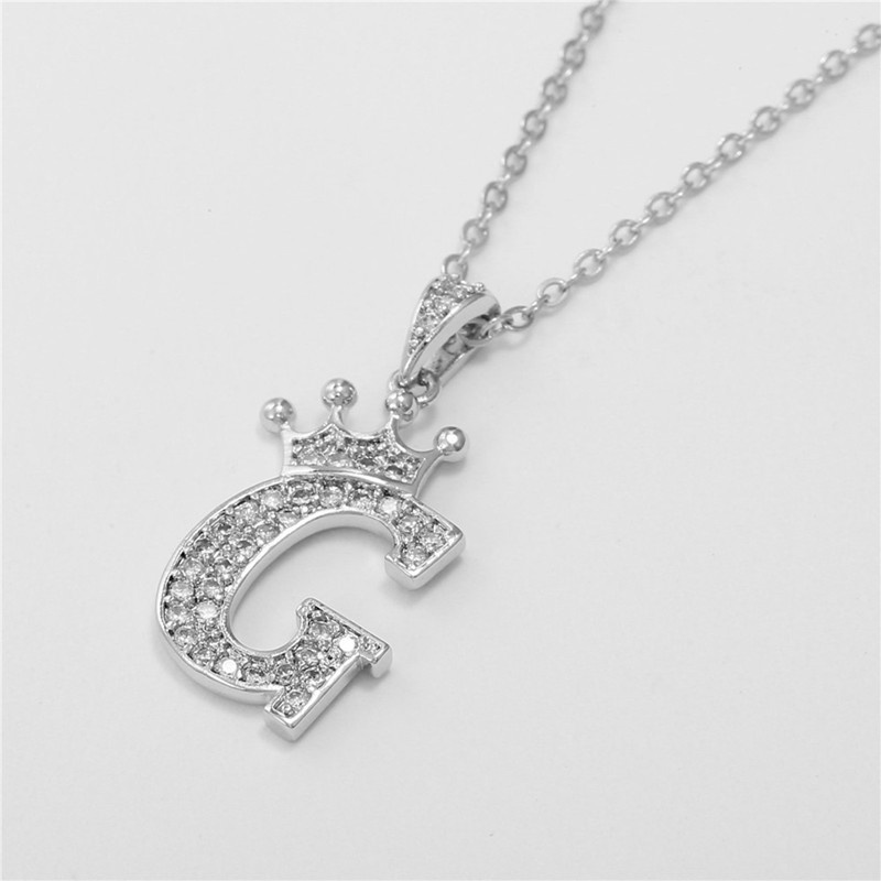 Vòng cổ Mạ Vàng 18K Mặt Hình 26 Chữ Cái Đính Đá Zirconia Cho Nam Nữ