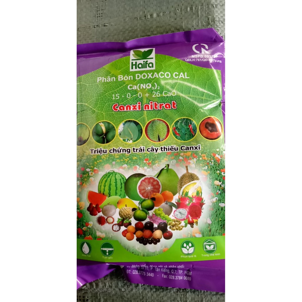 Phân bón Canxi nitrat 15-0-0+26 CaO gói 1kg bổ sung canxi cho cây trồng