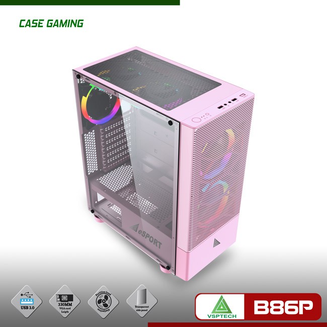 Case VSPTECH Gaming B86 - Mặt Lưới - Kính Cường Lực