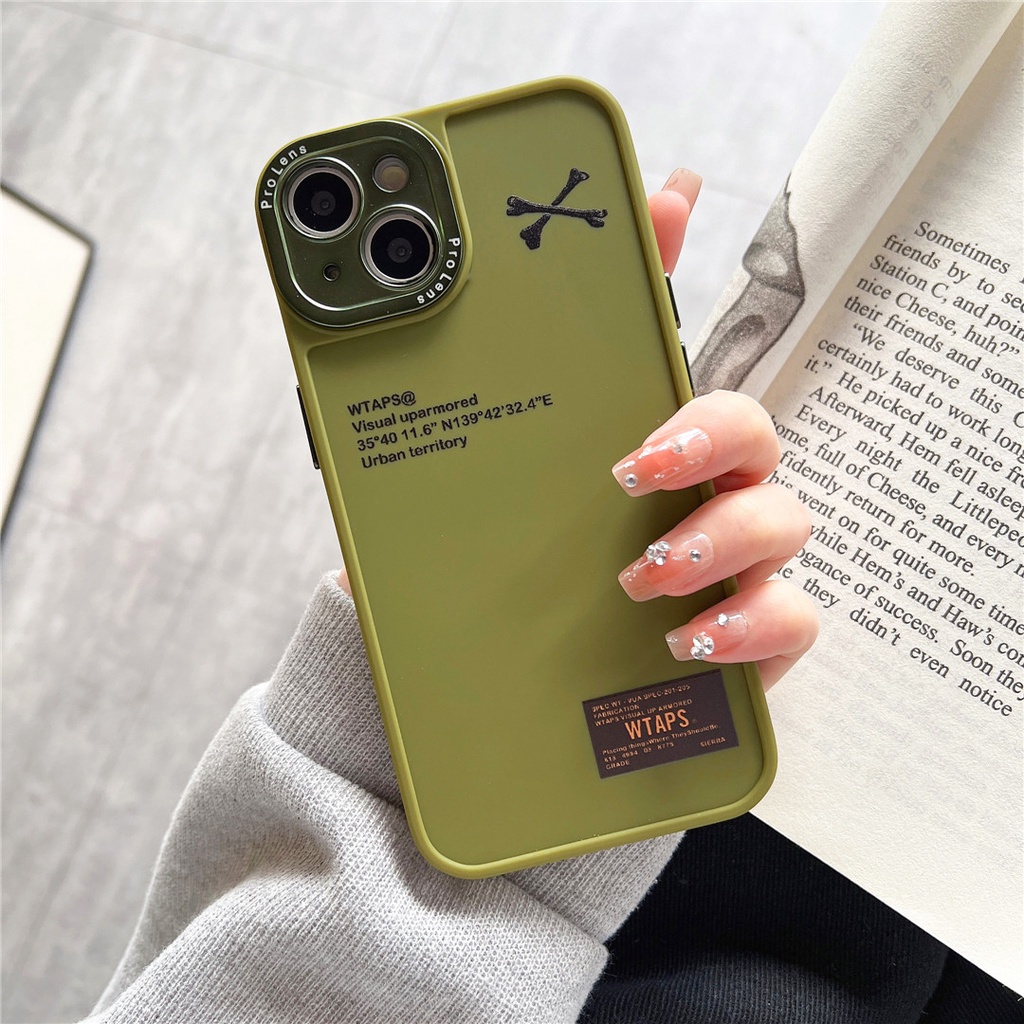 Ốp Điện Thoại Nhựa Cứng Mạ Điện Họa Tiết WTAPS Cho iPhone14 13 12 Mini 11 PRO MAX 6 / 6s 7 / 8plus SE2 X / XS XR XSMAX #Hg5140