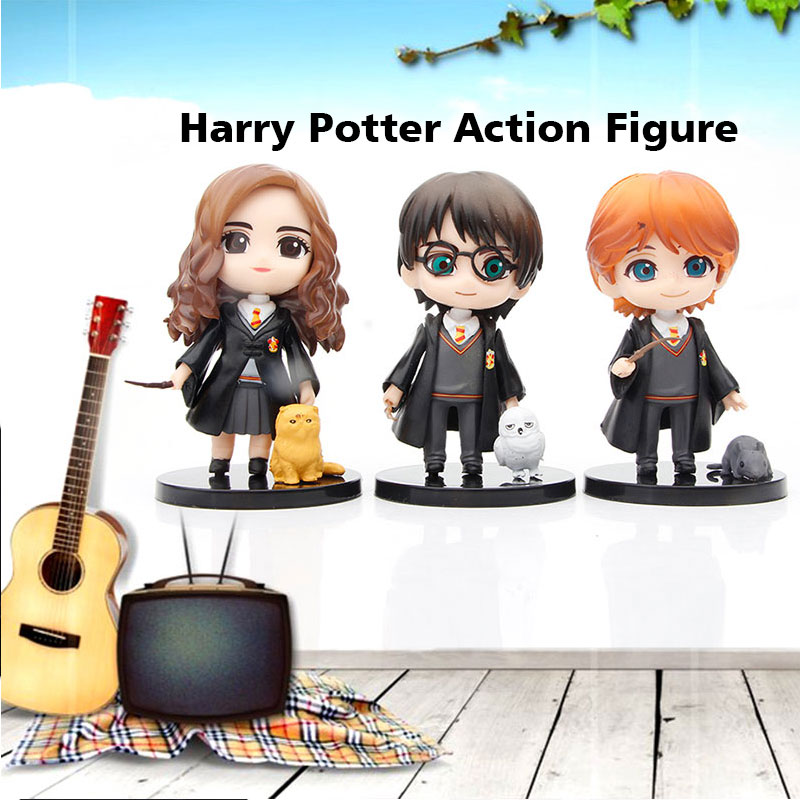 Set 3 Mô Hình Nhân Vật Phim Harry Potter Bằng Pvc Trang Trí Bánh