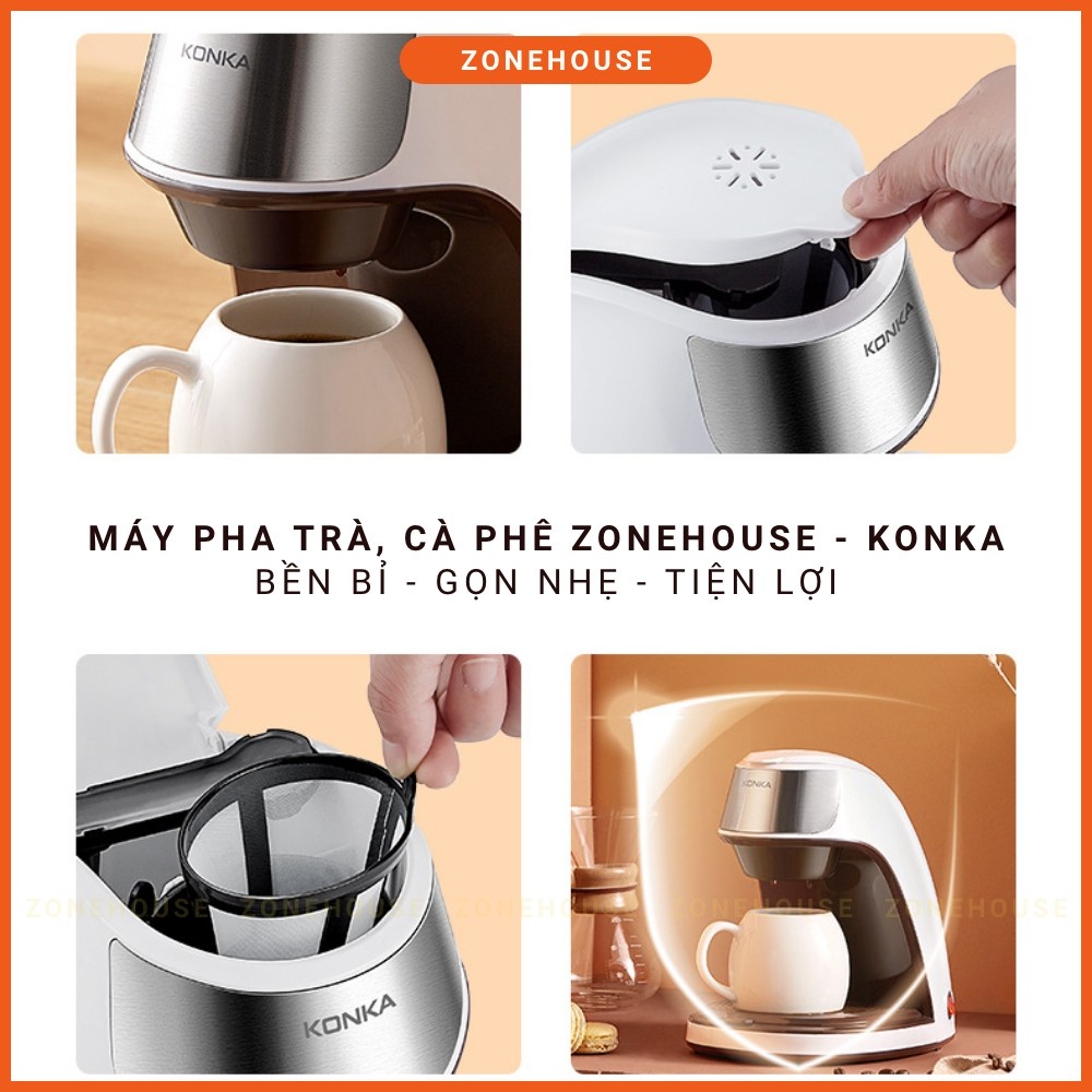 [GIÁSỈ] Máy pha cà phê, pha trà Konka ZoneHouse, Máy pha cafe trà mini gia đình tiện dụng và đẳng cấp chính hãng