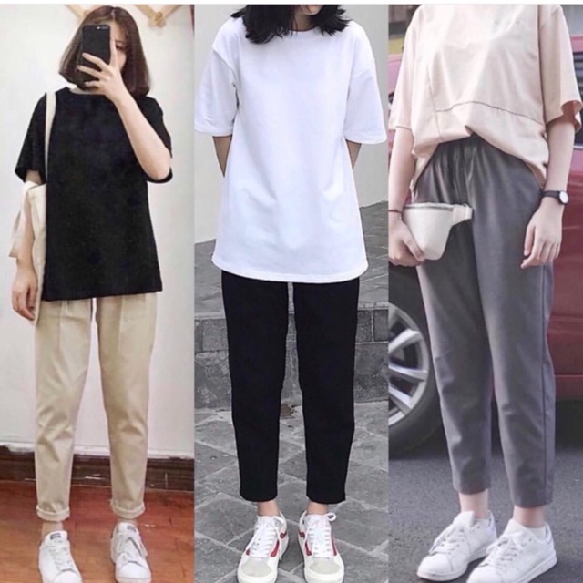 Quần baggy kaki FREESHIP Quần Kaki ống suông Đen và Be form Nam Nữ Unisex giá rẻ [quần kaki]