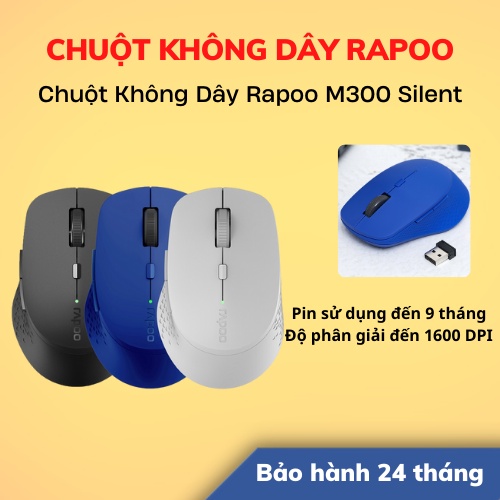 [Hỏa Tốc - HCM] Chuột Không Dây Rapoo M300 Silent | Hàng Chính Hãng | Bảo Hành 24 Tháng | LSB Store