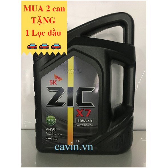 Dầu nhớt Zic X7 10W40 CI-4  cho máy dầu