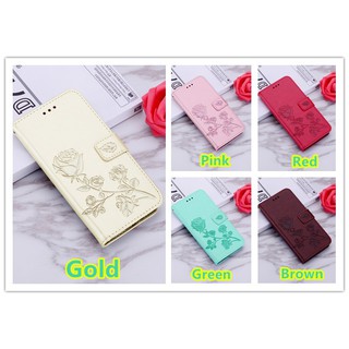 For iPhone 5 5se 6 6s 7 8 Plus 3D Embossed Flower Leather case