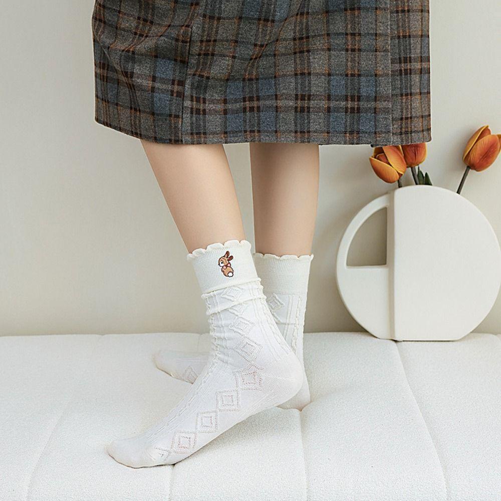 Vớ Harajuku Nhật Bản Họa Tiết Trái Tim Dễ Thương Cho Nữ