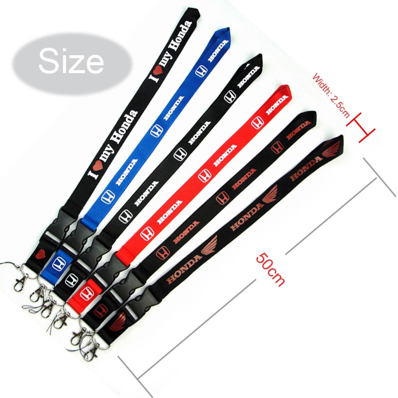 Ốp Điện Thoại Kèm Ngăn Đựng Thẻ Và Dây Đeo Cổ In Logo Xe Hơi Cho Honda